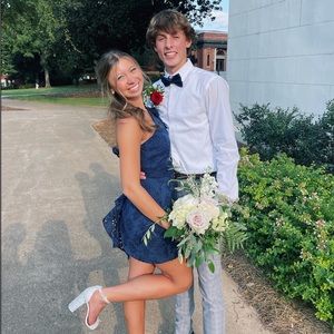 REVOLVE navy blue HOCO dress